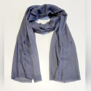 Exclusive Cashmere Unisex Long Knit Scarf, Navy Blue, 80 IN X 27 IN